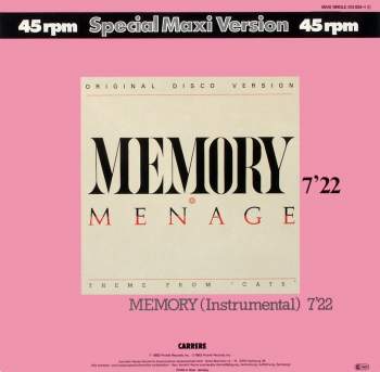 Menage - Memory (Theme From Cats)