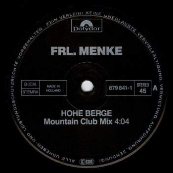 Frl. Menke - Hohe Berge Remix '91