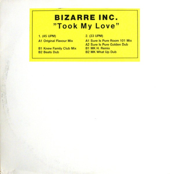 BIZARRE INC. FEAT. ANGIE BROWN - Took My Love - 12 inch x 1