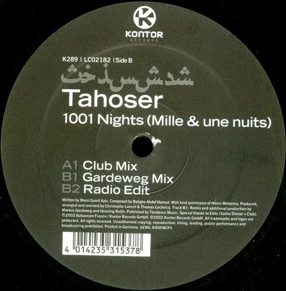 TAHOSER - 1001 Nights (Mille & Une Nuits) - Disque Maxi x 1