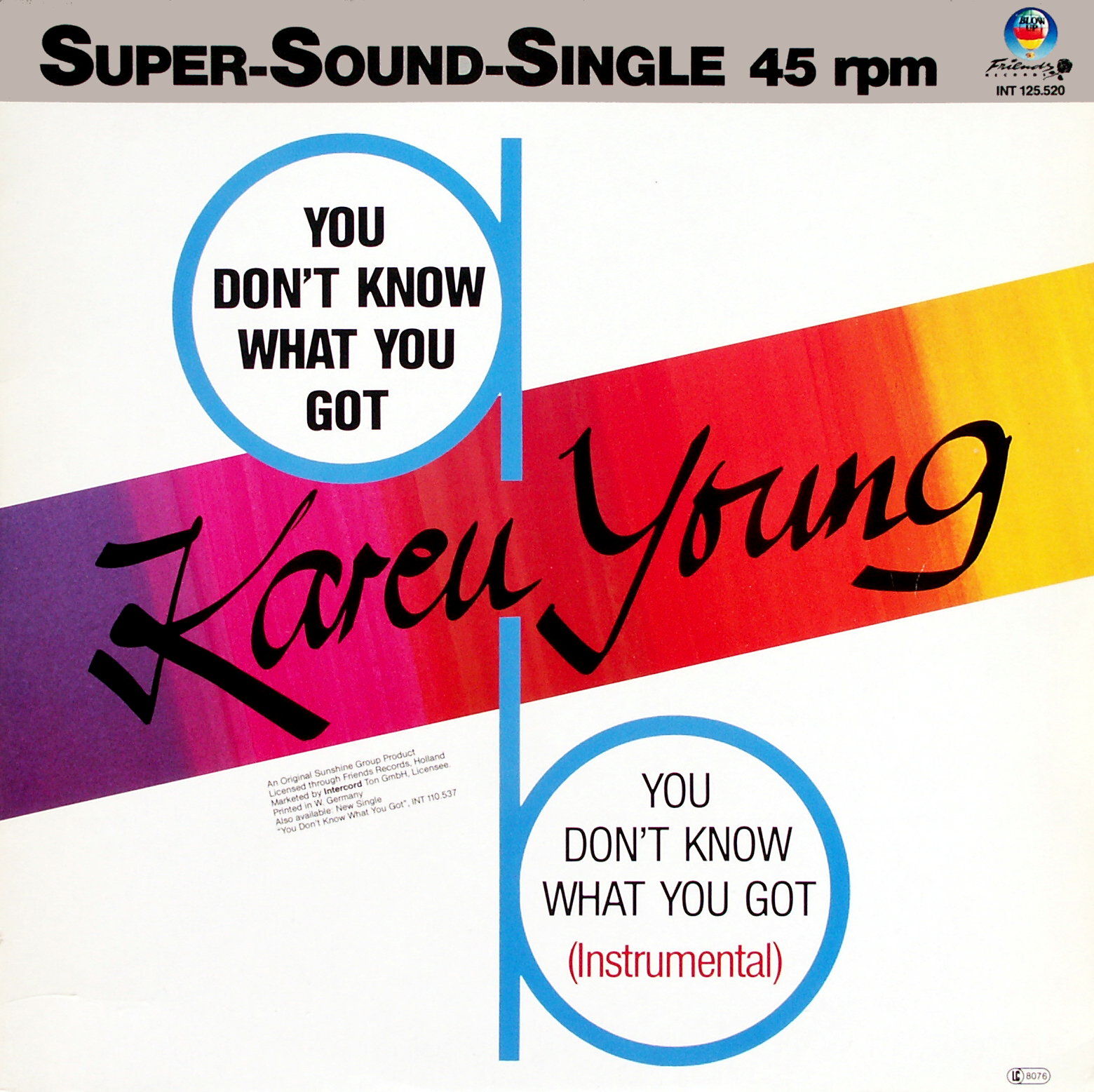 YOUNG, KAREN - You Don't Know What You Got - Disque Maxi x 1
