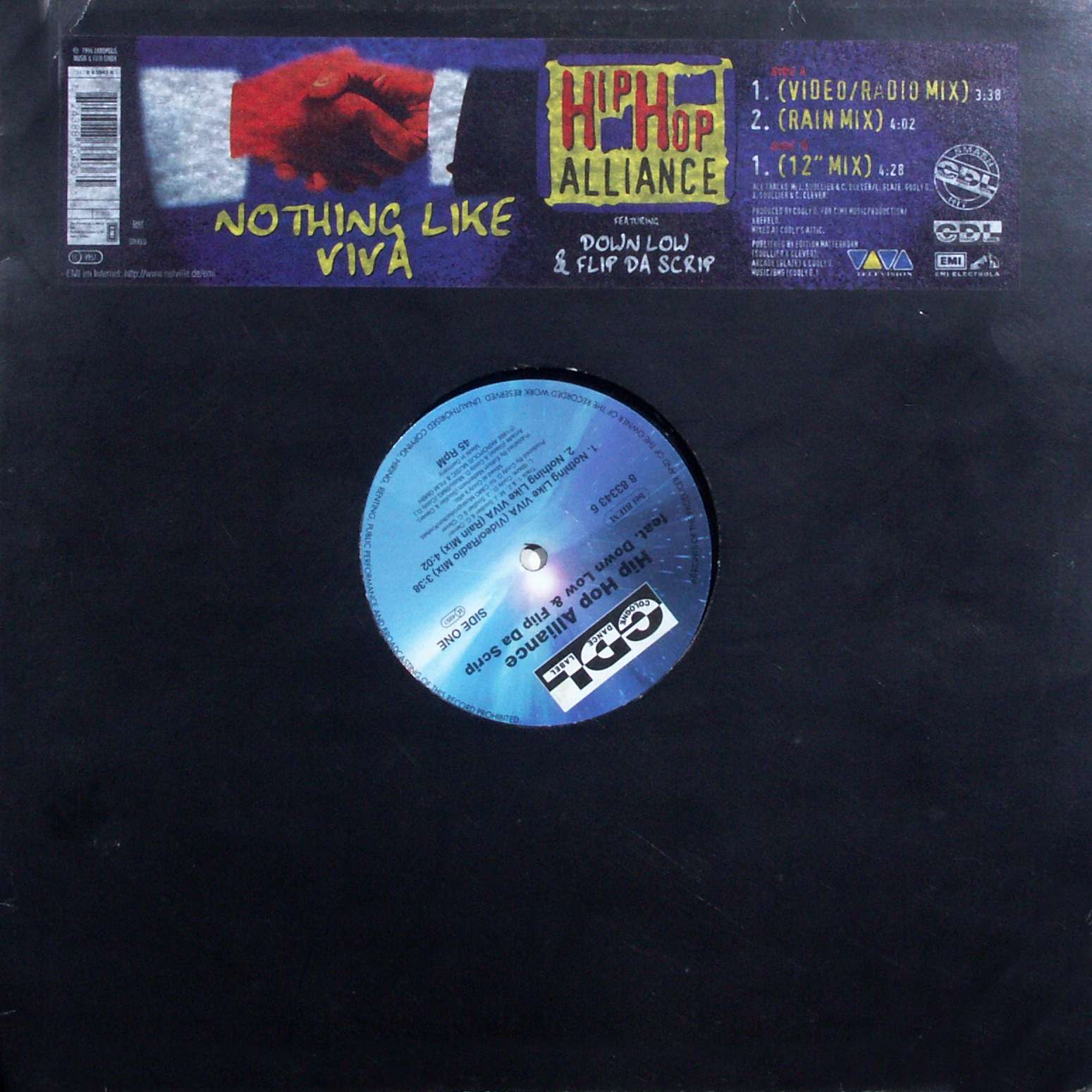 HIP HOP ALLIANCE FEAT. DOWN LOW & FLIP DA SCRIP - Nothing Like Viva - Disque Maxi x 1