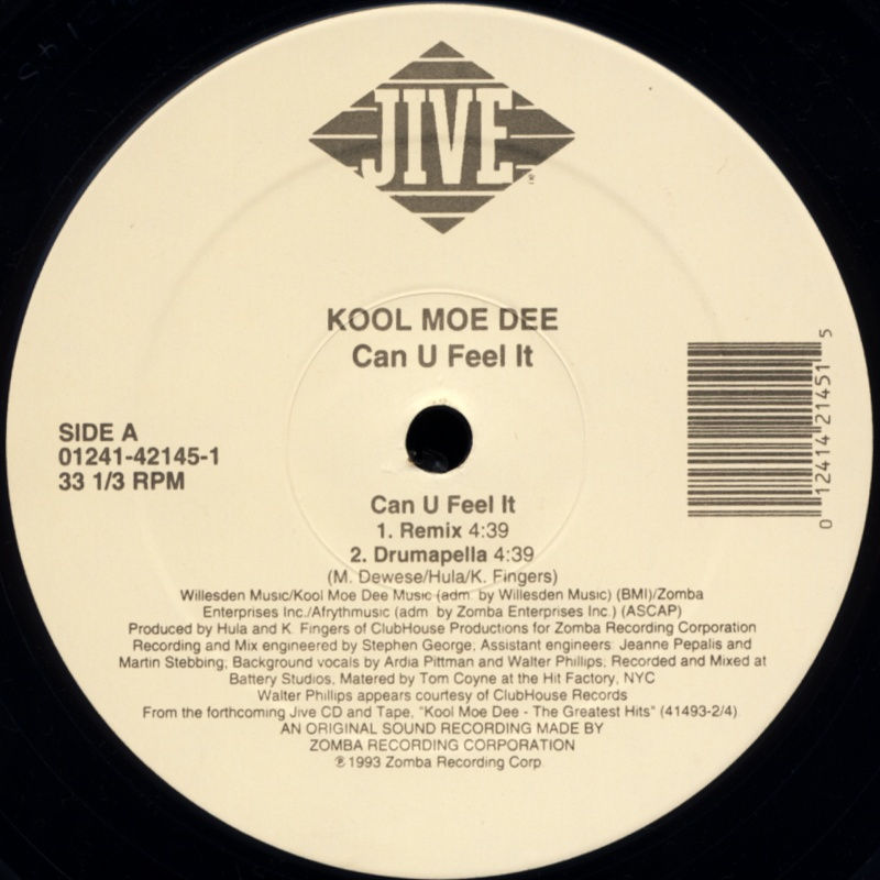 KOOL MOE DEE - Can U Feel It - Disque Maxi x 1