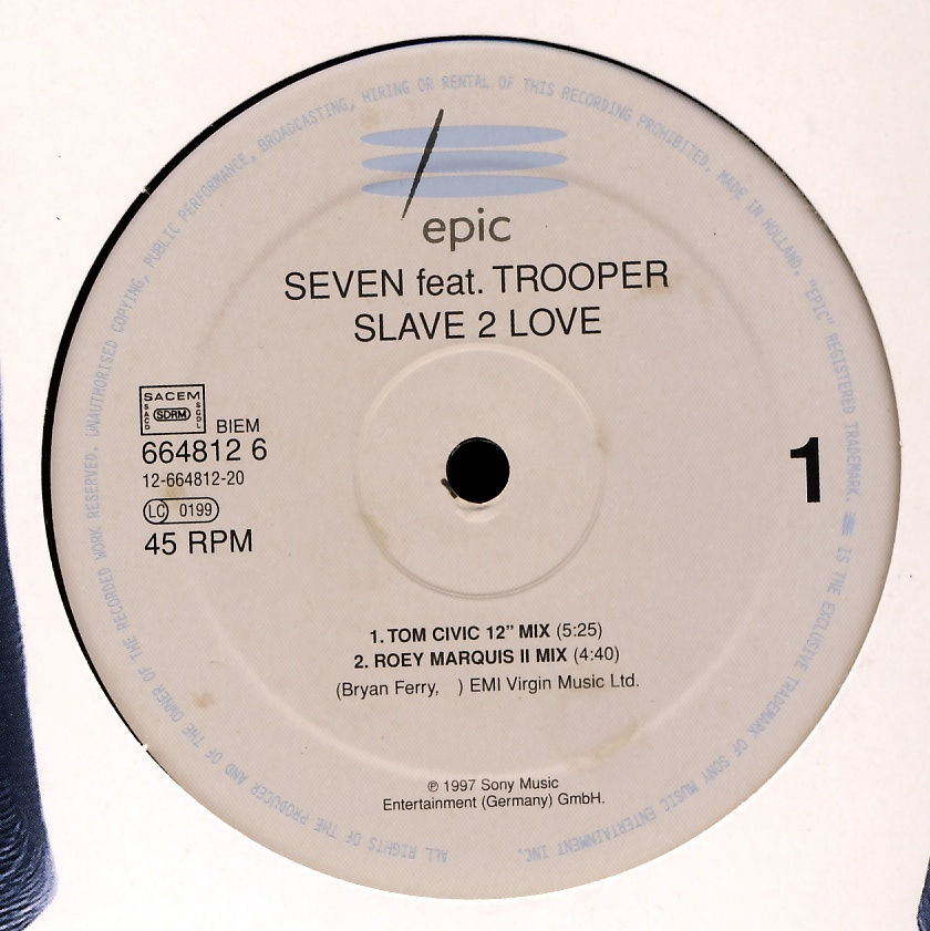 SEVEN FEAT. TROOPER - Slave 2 Love - 12 inch x 1