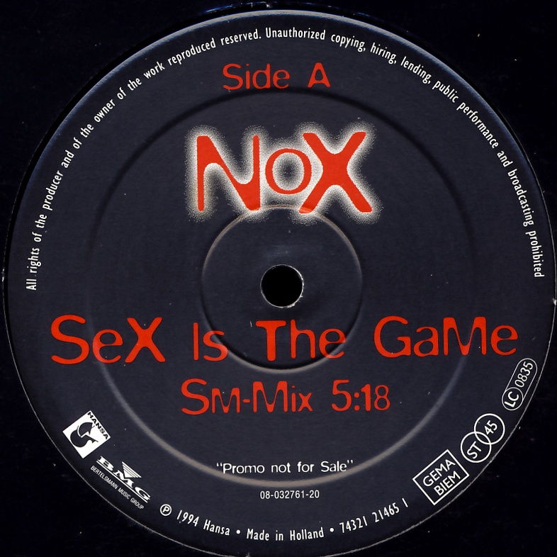 NOX - Sex Is The Game - 12 inch x 1