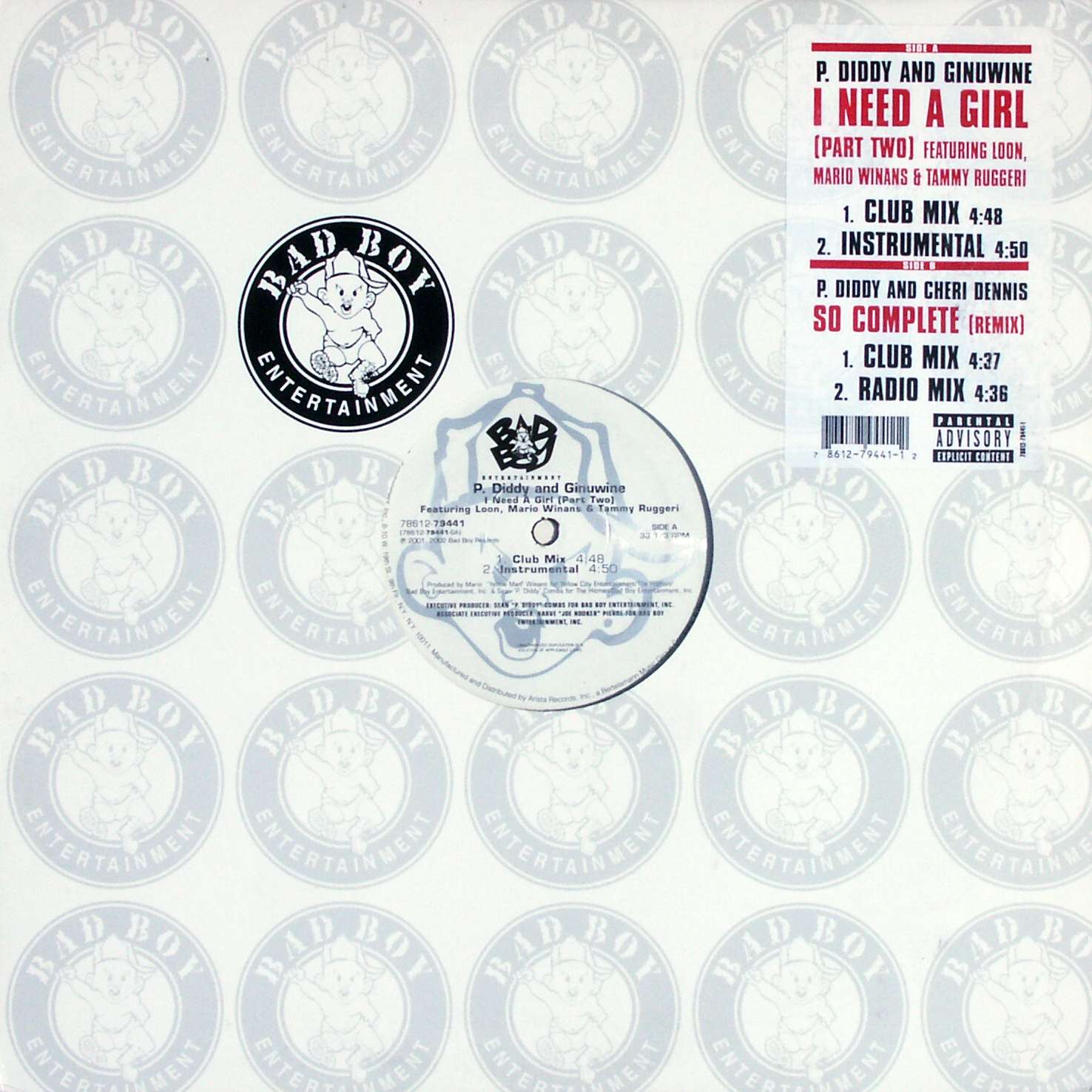 P. DIDDY - I Need A Girl (Part Two feat. Ginuwine) - Disque Maxi x 1