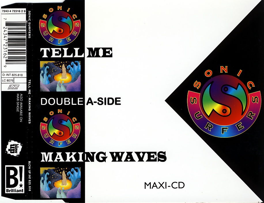 SONIC SURFERS - Tell Me / Making Waves - Disque CD Maxi
