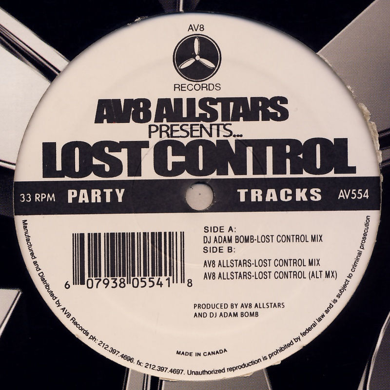 AV8 ALLSTARS - Lost Control - 12 inch x 1