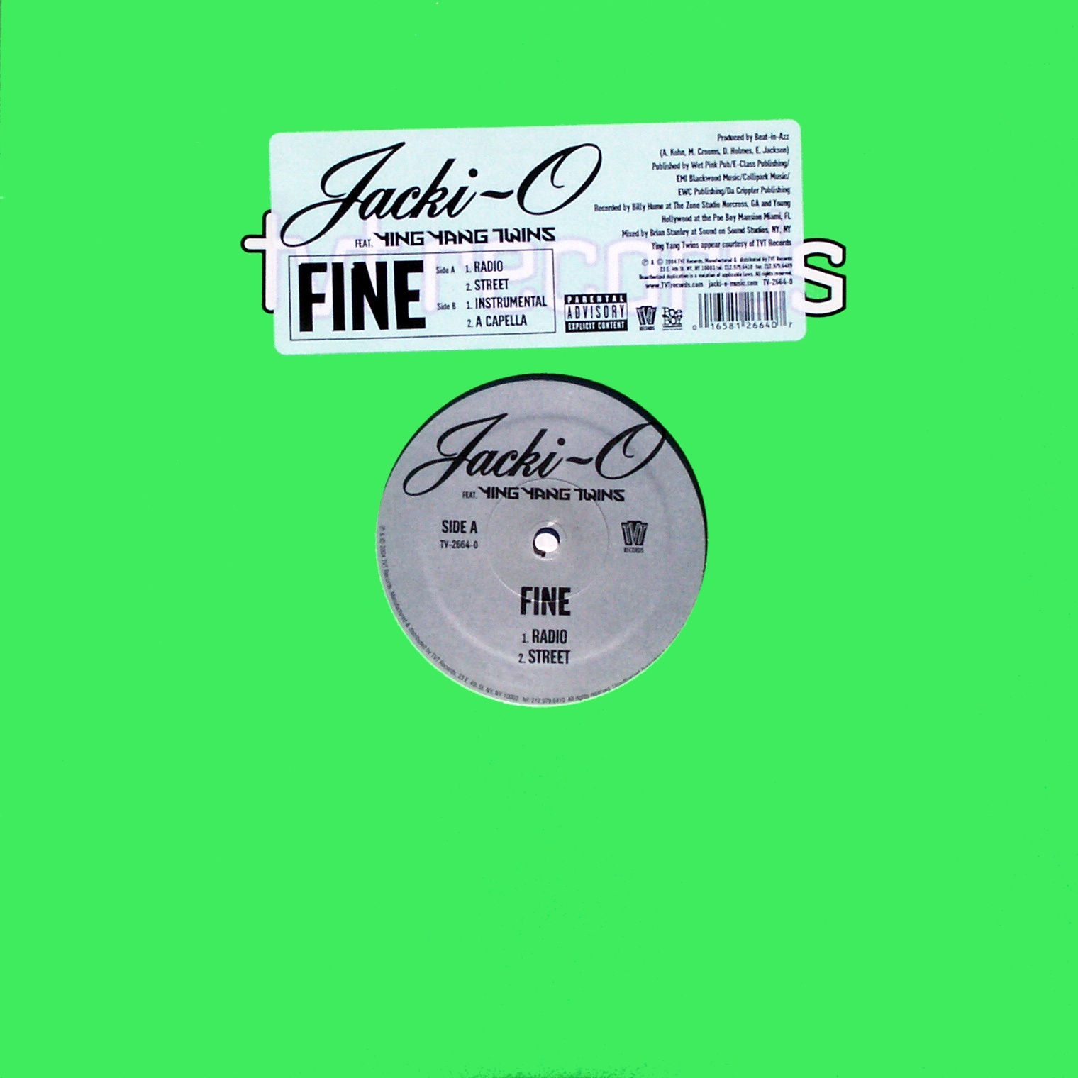 JACKI-O FEAT. YING YANG TWINS - Fine - Disque Maxi x 1