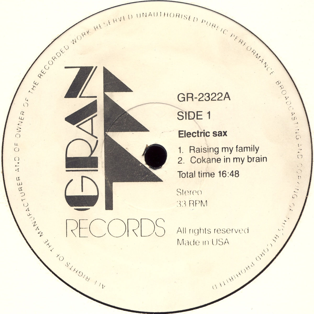 STEVE KEKANA / DILLINGER / TRINITA - Electric Sax: Raising My Family / Cokane In My Brain / High Feeling - Disque Maxi x 1