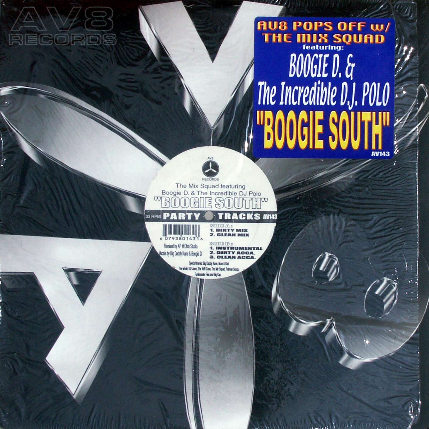 MIX SQUAD FEAT. BOOGIE D. & THE INCREDIBLE DJ - Boogie South - Disque Maxi x 1