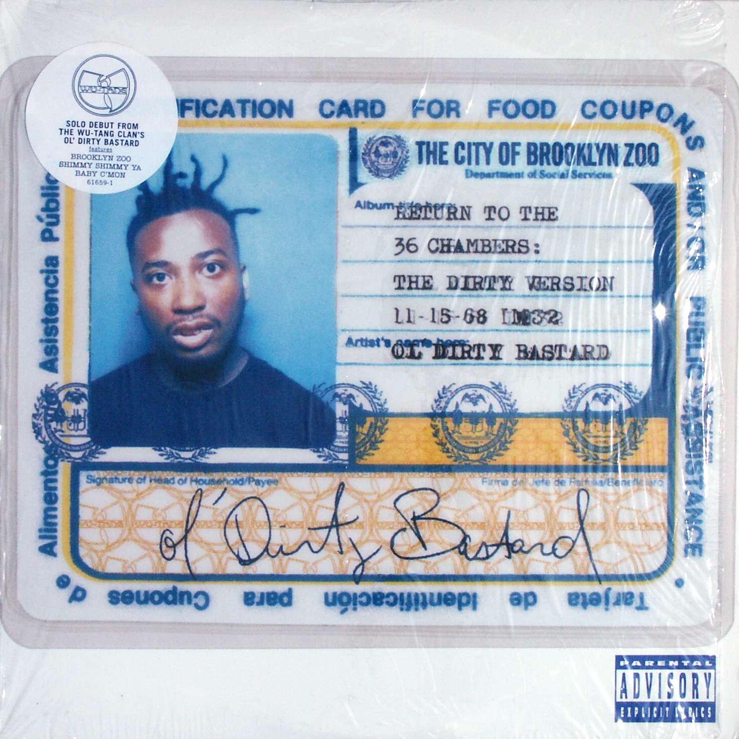 OL' DIRTY BASTARD - Return To The 36 Chambers: The Dirty Version - Disque 33T x 2