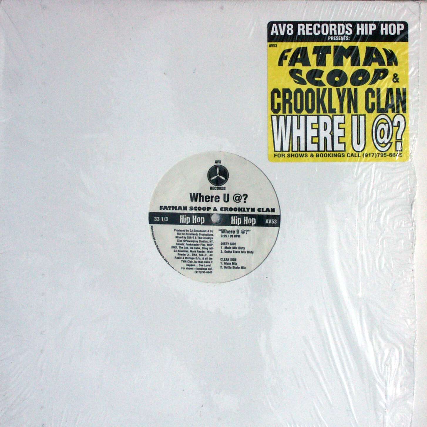 FATMAN SCOOP FEAT. CROOKLYN CLAN - Where U @? - Disque Maxi x 1