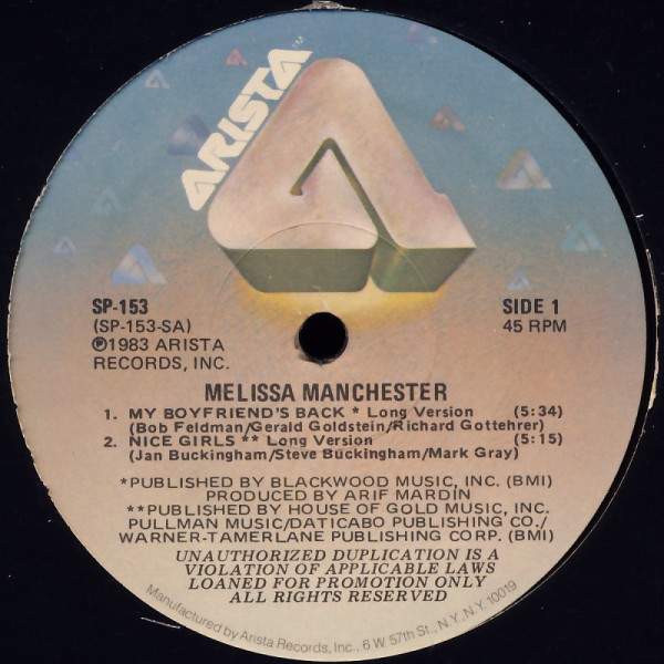 Melissa Manchester - My Boyfriend's Back