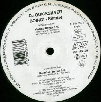 DJ Quicksilver - Boing Remixes