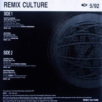 Various - DMC Remix Culture 5/92