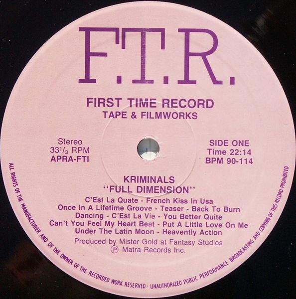 Various - Kriminals Full Dimension