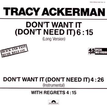 Ackerman, Tracy - Don't Want It (Don't Need It)