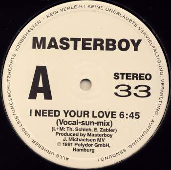 Masterboy - I Need Your Love