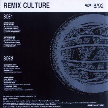Various - DMC Remix Culture 8/92
