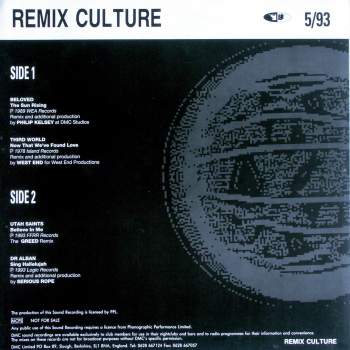 Various - DMC Remix Culture 5/93