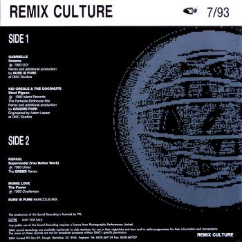 Various - DMC Remix Culture 7/93