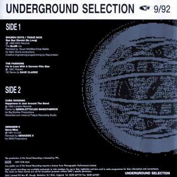 Various - DMC Underground Selection 9/92