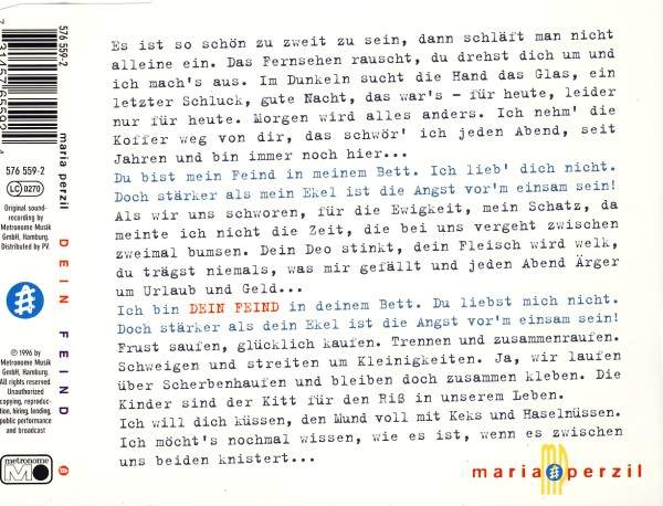 Maria Perzil - Dein Feind