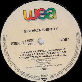 Mistaken Identity - It Must Be Heaven