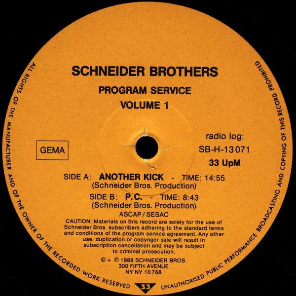 Schneider Brothers - Program Service Volume 1